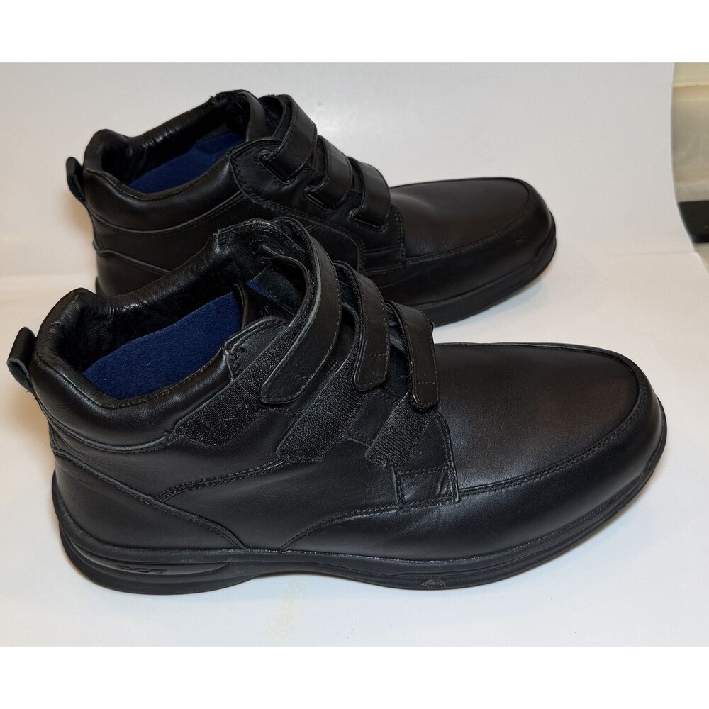 Oasis Jackson Men’s 12 Extra Wide Orthopedic Ankle Boots Black Hook & Loop
